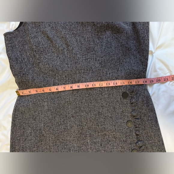 LOFT Tweed Ruffle Button Sheath Dress | Size 14 - Picture 8 of 8